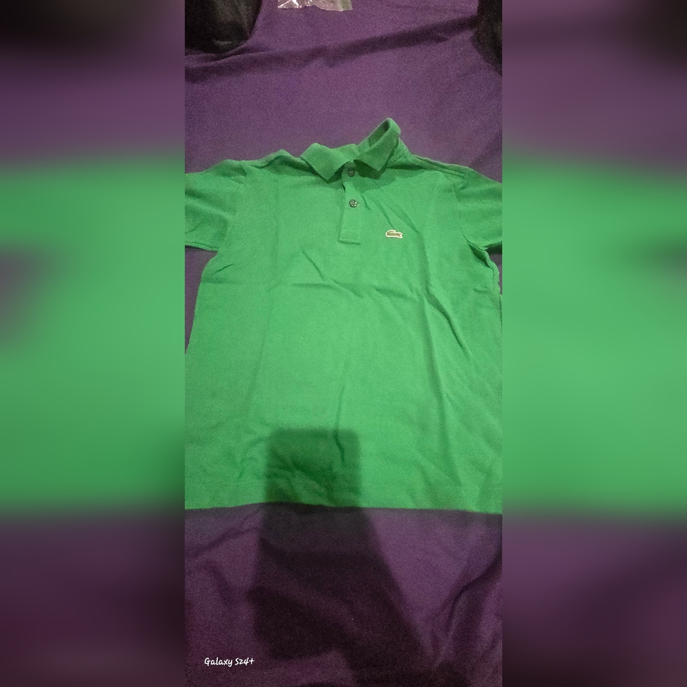 Authentic Lacoste Green Polo Shirt (big boy) size 12